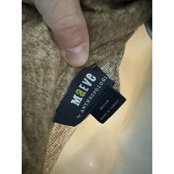 Maeve Anthropologie Women’s Sweater - M Tan Fleece - Picture 5 of 7
